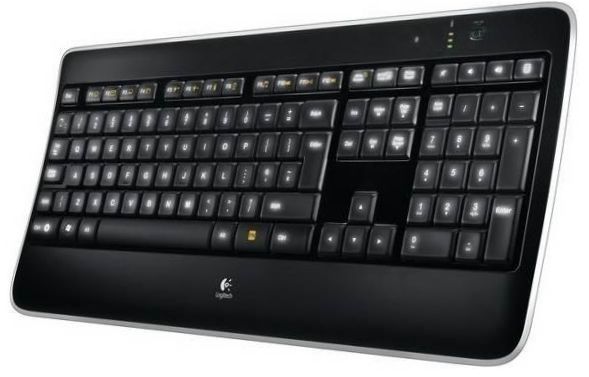 Bezdrátová podsvícená klávesnice Logitech K800 Black USB