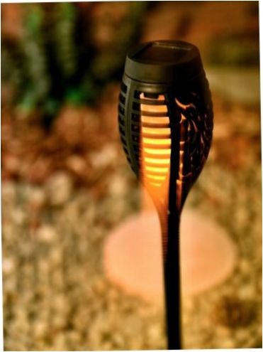 Zahradní svítidlo Uniel USL-S-183/PM490 Small Torch LED, 0,08 W, svítidlo černé, difuzor černý