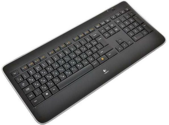 Bezdrátová podsvícená klávesnice Logitech K800 Black USB