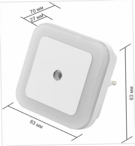 Noční světlo Cadena Ledsquare, 0,5 Watt - Napájení