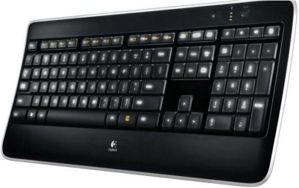 Bezdrátová podsvícená klávesnice Logitech K800 Black USB