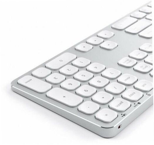 Satechi Hliníková bezdrátová klávesnice s numerickou klávesnicí Stříbrná Bluetooth