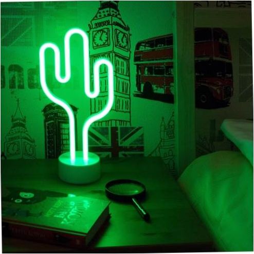 Noční světlo LED START Neon Jolly Cactus - funkce: bezdrátové