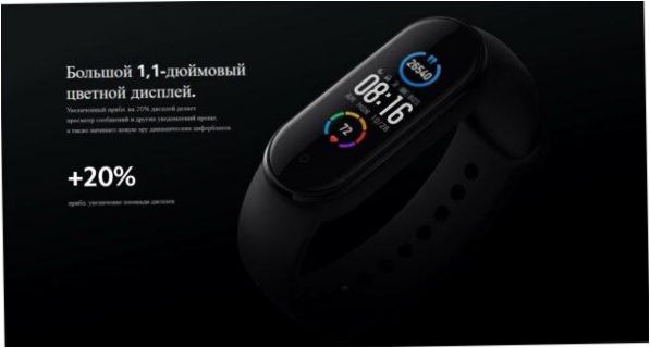 Chytrý náramek Xiaomi Mi Smart Band 5 - displej: 1,39" AMOLED