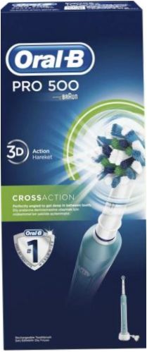 Oral-B Pro 500 CrossAction, modrá a bílá