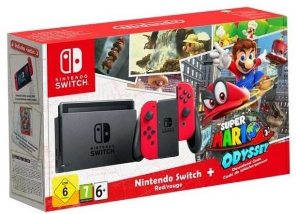 Nintendo Switch 32GB, neonově modrá/neonově červená