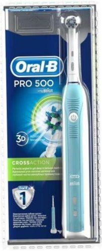 Oral-B Pro 500 CrossAction, modrá a bílá