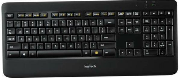 Bezdrátová podsvícená klávesnice Logitech K800 Black USB