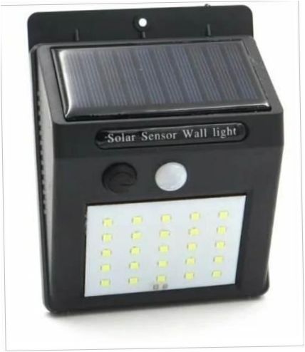 LED svítidlo se senzorem pohybu, s 20 LED pouličními lampami na solární pohon pro vily - výška: 10,5 cm