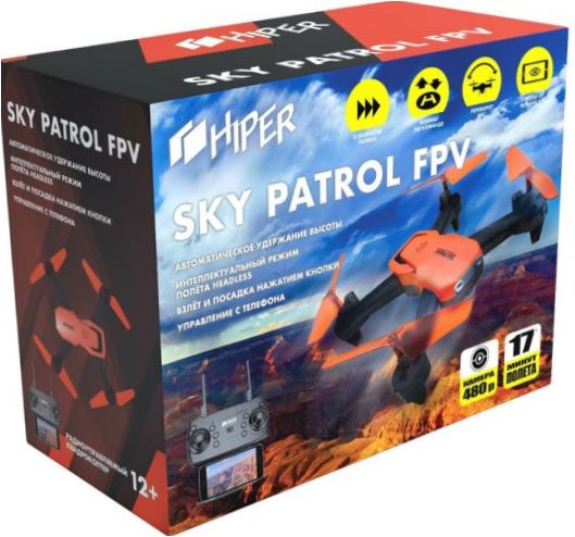 HIPER Sky Patrol FPV, černá/oranžová