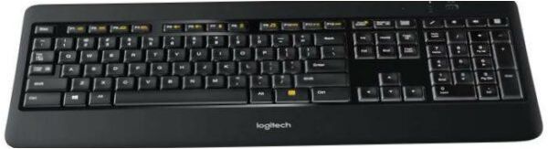 Bezdrátová podsvícená klávesnice Logitech K800 Black USB