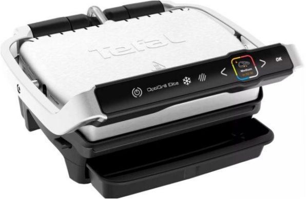 Tefal Optigrill Elite GC750, stříbrná/černá