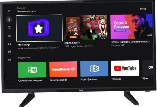 32" Leff 32H520T LED TV (2020) na platformě Yandex.TV, černá