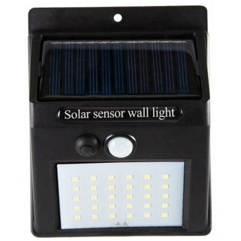 Bezdrátové LED svítidlo s 30 LED solárními žárovkami a senzorem pohybu pro váš dům, zahradu nebo ulici - instalace: na stěnu