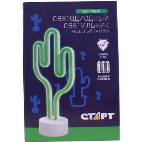 LED noční světlo START Neon Jolly Cactus - Lineární: neonové