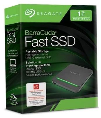 Seagate BarraCuda Fast SSD 1TB, černá