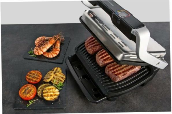 Tefal Optigrill Elite GC750, stříbrná/černá