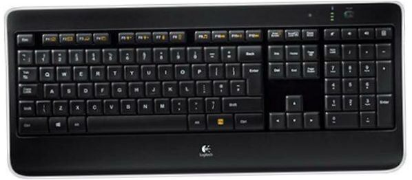 Bezdrátová podsvícená klávesnice Logitech K800 Black USB