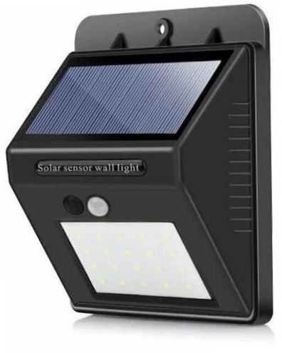 LED reflektor s pohybovým čidlem, solárně napájená venkovní lucerna 20 LED - instalace: na zem, na stěnu a strop, nástěnná, závěsná, stropní