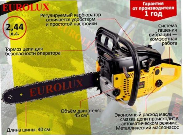 Eurolux GS-4516 2300W/3,1hp černá/žlutá