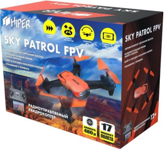 HIPER Sky Patrol FPV, černá/oranžová