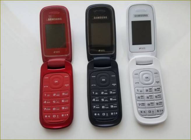 Seznam starších modelů telefonů Samsung clamshell