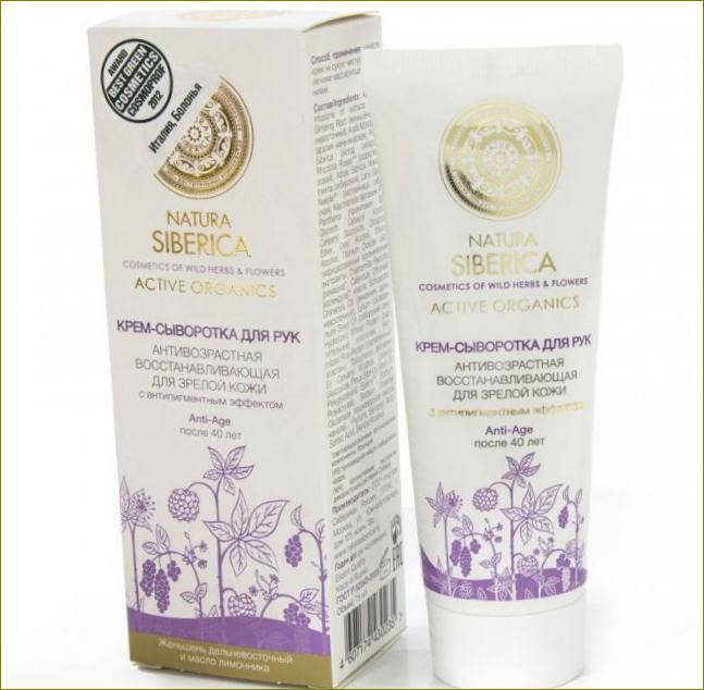 Natura Siberica rem-serum na ruce