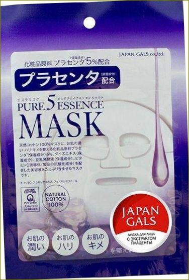 Japan Gals Pure 5 Essence Mask s placentou