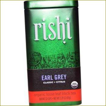 Rishi Tea, sypaný černý čaj, Earl Grey, Classic Citrus, 65g