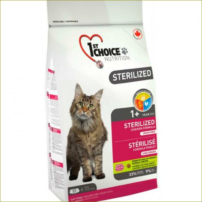 1st Choice Cat Sterilized Grain Free s kuřecím masem pro dospělé kočky