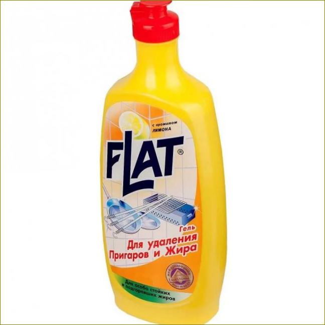 FLAT Gel s vůní citronu na těžko odstranitelné tuky a mastnoty