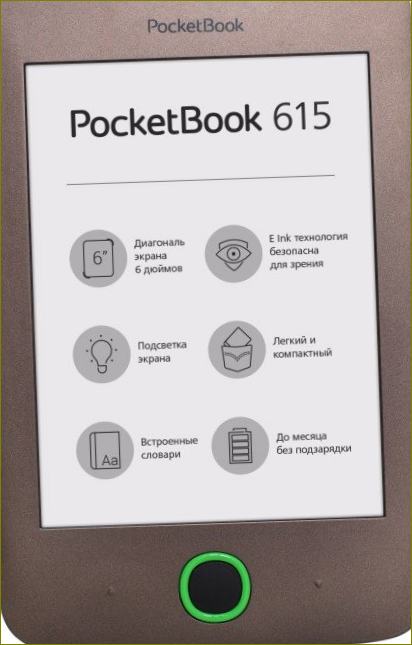 Pocketbook 615 - 6palcový e-book s rozlišením HD