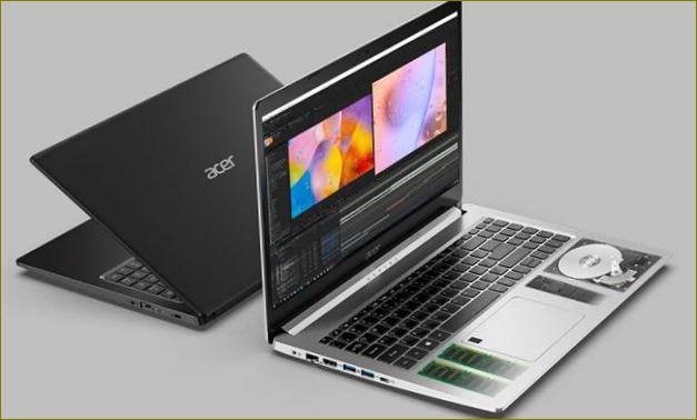 Design těla notebooku Acer Aspire řady 5