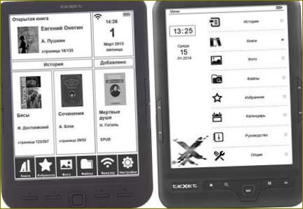 Velký displej E-book Texet TB-138 a Texet TB-418FL
