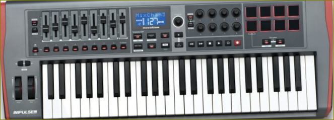 Na obrázku: klávesy NOVATION IMPULSE 49 MIDI