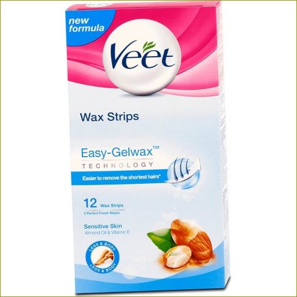 Veet Easy Gel-Wax Strips pro péči o podpaží, paže, nohy, břicho a záda