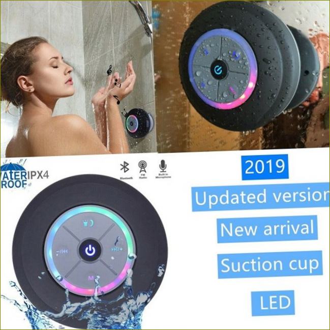 2020 Cool Shower Speaker Bezdrátový přenosný reproduktor Bluetooth Vodotěsný reproduktor s modrým zubem Sprchový reproduktor Hands Free Přenosný reproduktor do auta Přenosný reproduktor|Přenosné reproduktory|AlieXpress