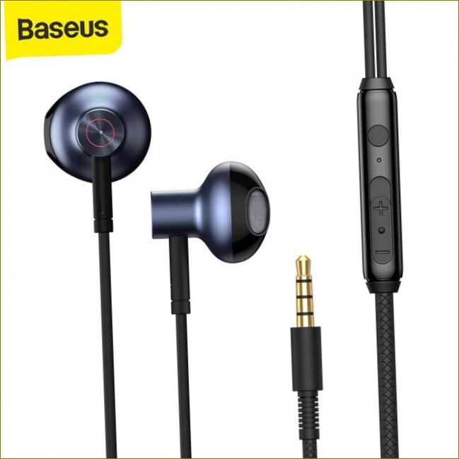 Baseus H19 drátová sluchátka 6D stereo basová sluchátka do uší 3,5mm headset s mikrofonem pro Xiaomi Samsung|Sluchátka a náhlavní soupravy|| Aliexpress