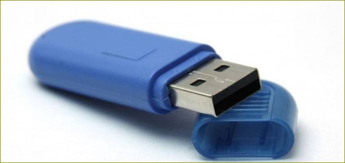 Modrý USB flash disk