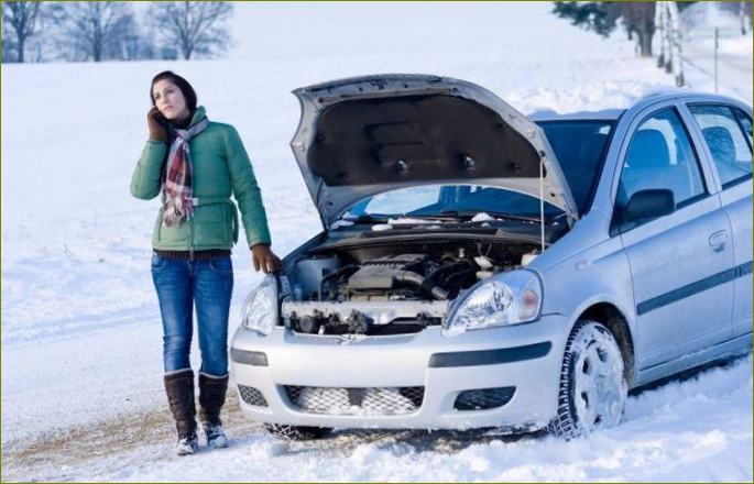 startování studeného motoru