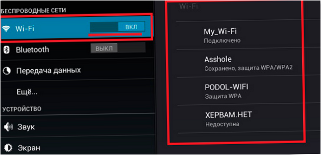 Připojení k wi-fi