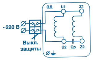 Elektrické schéma ventilátoru